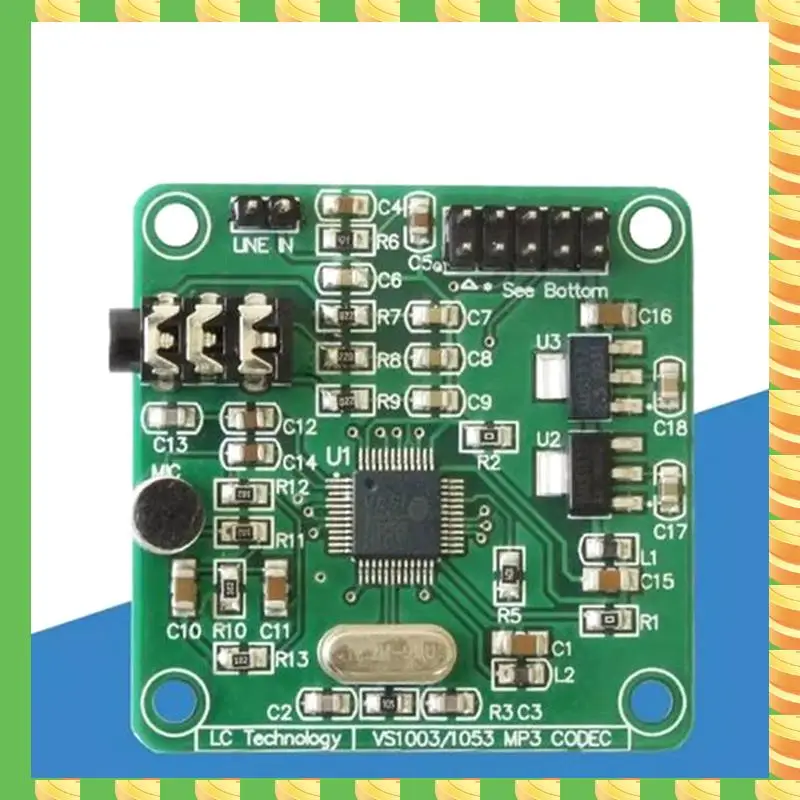 

Модуль AB53 VS1003, воспроизведение MP3, декодирование звука, встроенный микрофон, многофункциональный удобный модуль, простая установка, простота в использовании