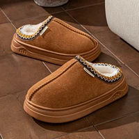 Winter Women's Slippers Boots Fashion Fuzzy Fur Anti-slip Soft Sole Outdoor Indoor Warm Comfort Men Plush Houseshoes Couple - Image 6