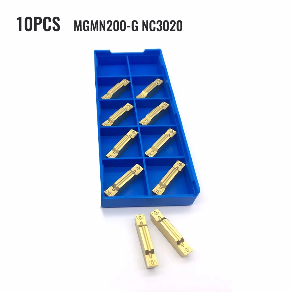 10PCS MGMN200 Grooving For Carbide Inserts NC3020 Grade For CNC For Lathe Turning Parting Tools High Strength Wear Resistant