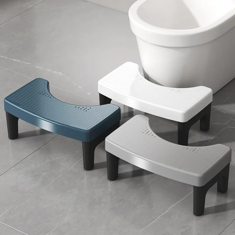 

Adjustable Non-Slip Squat Stool for Toilet, Bathroom Step Stool with Anti-Skid Base - Portable & Space-Saving for Home/Travel