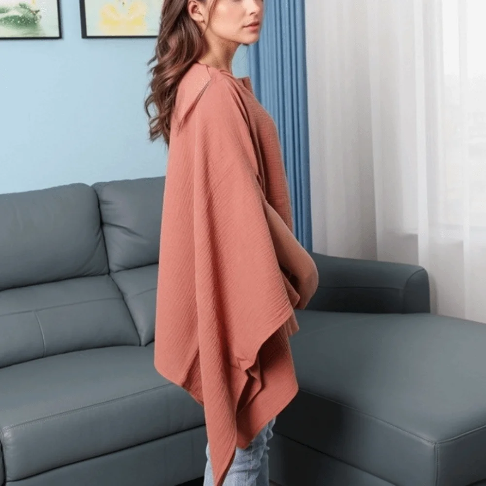 

Solid Color Maternal Nursing Covers 2 in 1 Soft Feeding Clothes Breathable Comfortable Breastfeeding Blanket Outdoor
