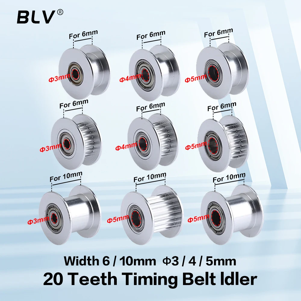 

Запчасти для 3D-принтеров BLV Ремень ГРМ ldler SMOOTH 20 зубьев Диаметр колеса 3 мм 4 мм 5 мм Алюминиевые зубья для ремня ГРМ GT2 6 мм 10 мм
