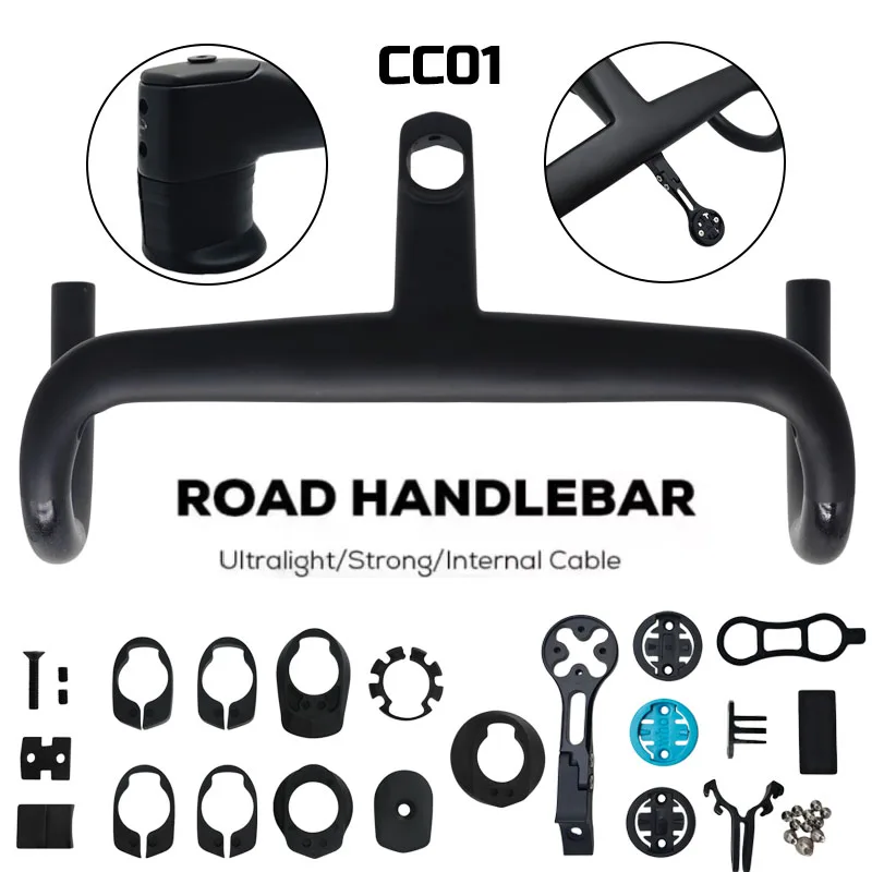 CC01 Replica Vollcarbon-Aero-Lenker mit integrierter interner Kabelführung für C68 V5Rs V4Rs ohne Logo, Rennradteile – Detail 1