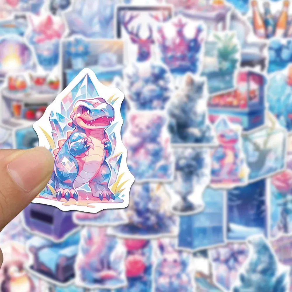 

10/30/50pcs Ins Style Cute Ice Snow World Cartoon Stickers Creative Aesthetic Decals Scrapbook Luggage Phone Sticker Wholesale