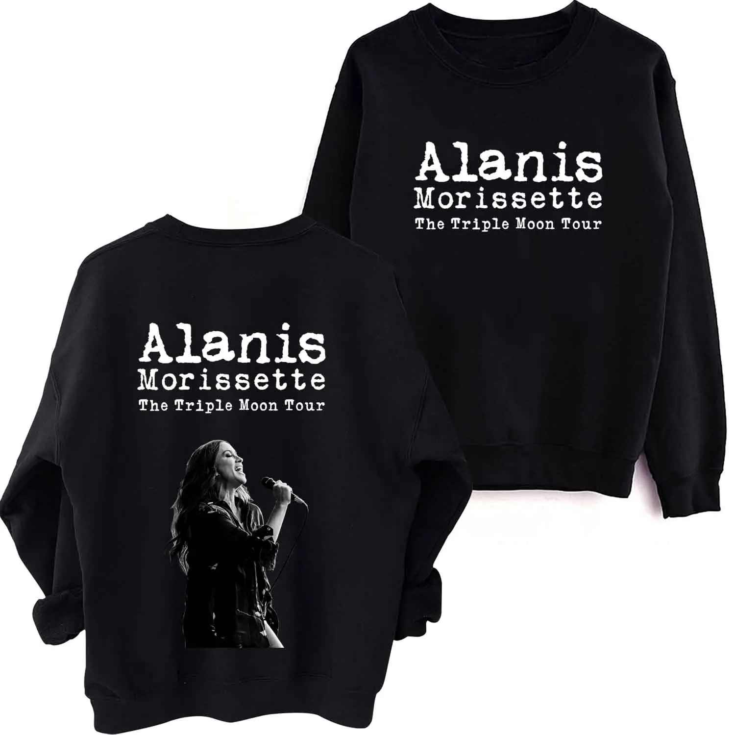 

Alanis Morissette The Triple Moon Tour 2024 O-Neck Long Sleeve Spring and Autumn Men Clothing Hoodies Women Printing Regular