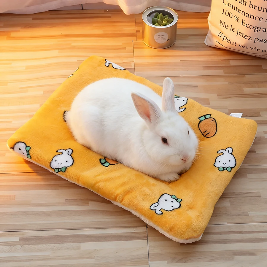 Warm Rabbit Bed Mat Chinchilla House Nest Hamster Accessories Winter Comfortable Small Animal Guinea Pig Cages Squirrel Hedgehog view 5