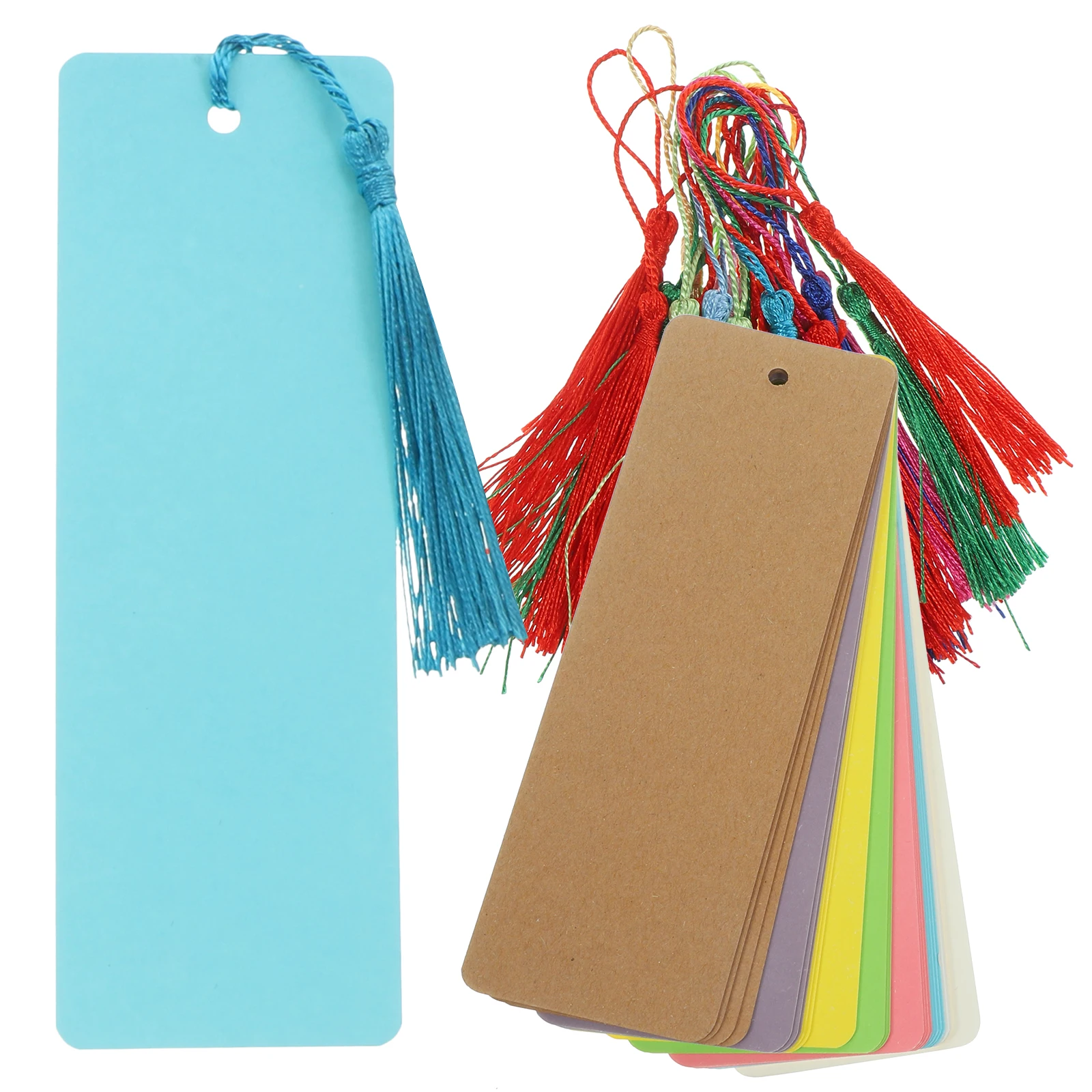 

Bookmark Cardboard Tassel Plain Bookmarks Diy Marker Material Blank to Decorate