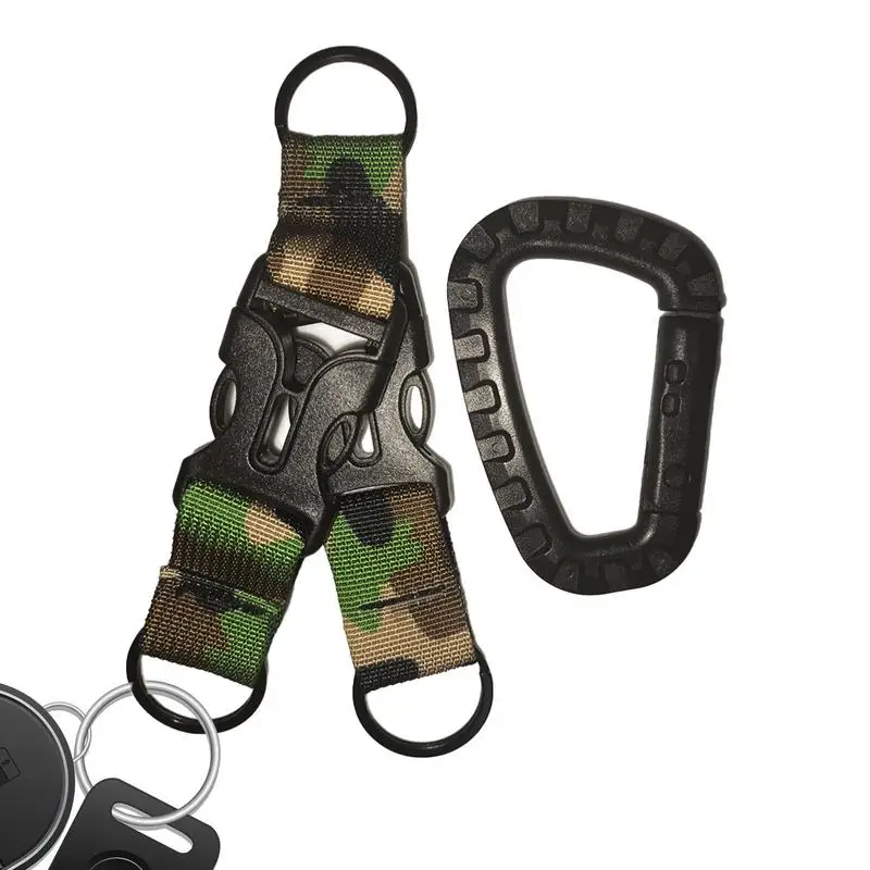 Carabiner Clip Three Rings Buckle Locking Hung Hooks Portable Water Bottle Carrier Ring Holder For Hiking Rock Climbing Camping