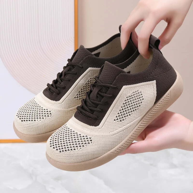 Women Soft Surface Mesh Sports Shoes Non Slip Comfortable Breathable Lightweight Casual Running Sneakers