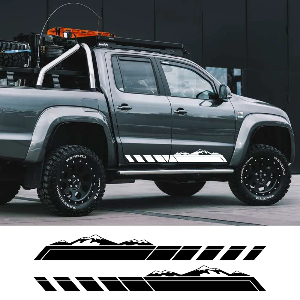 

Pickup Door Side Mountain Sticker Decor Car Decal For Ford F150 Ranger Toyota Hilux Tacoma Dodge RAM Isuzu Dmax Auto Accessories