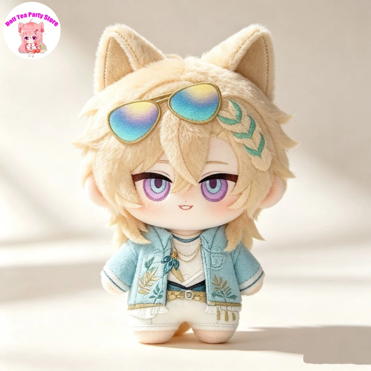Honkai: Star Rail Aventurine – Peluche mignonne version Q, jouet en coton, porte-clés, cadeau d'anniversaire anime