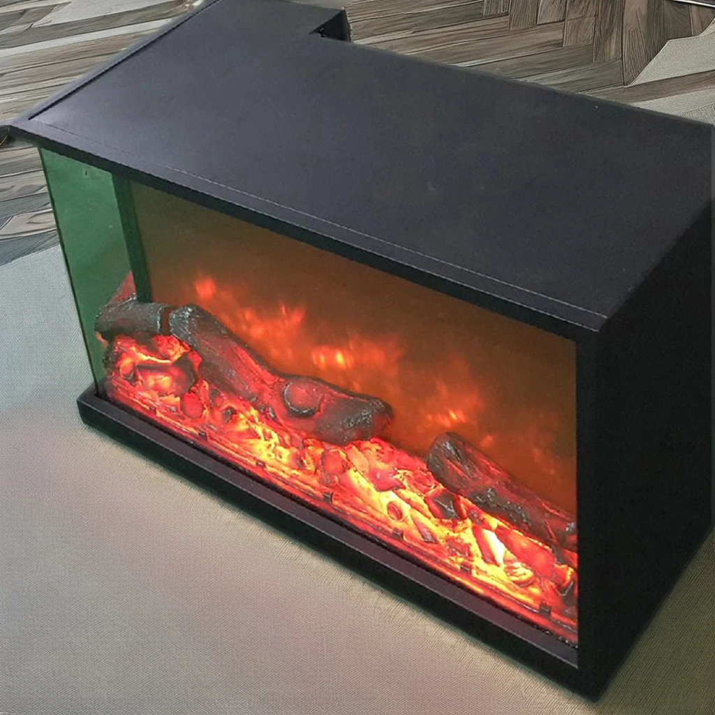 

WiFi & APP-Enabled Electric Fireplace Indoor Outdoor Steel Heated Flame LED Light US Plug French/English Language For Hotel Use