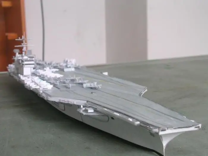 47cm Model lotniskowca Truman klasy USS Nimitz wykonany ręcznie modle z papieru do samodzielnego wykonania