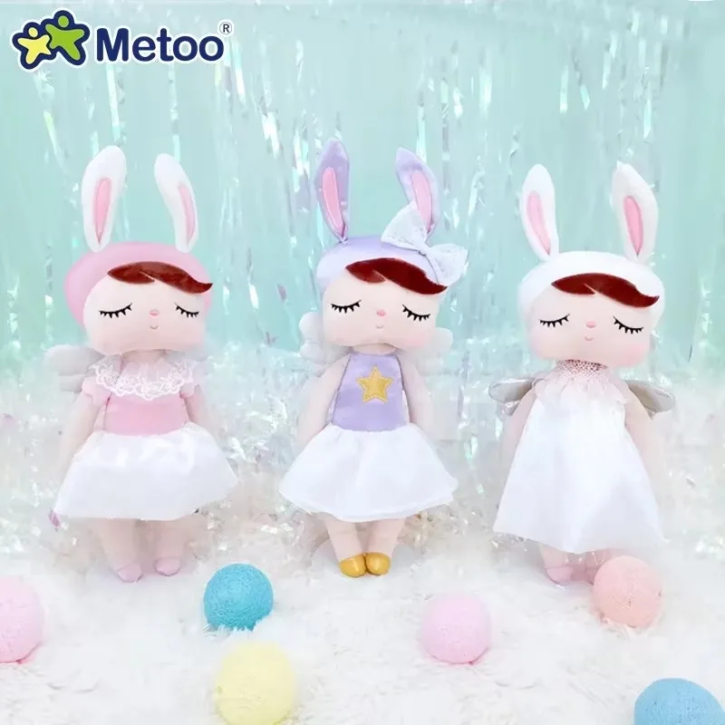 Original Metoo 34cm Angel with Wings Angela Princess Plush Doll Childrens Stuffed Toy Holiday Birthday Gifts for Kid Baby