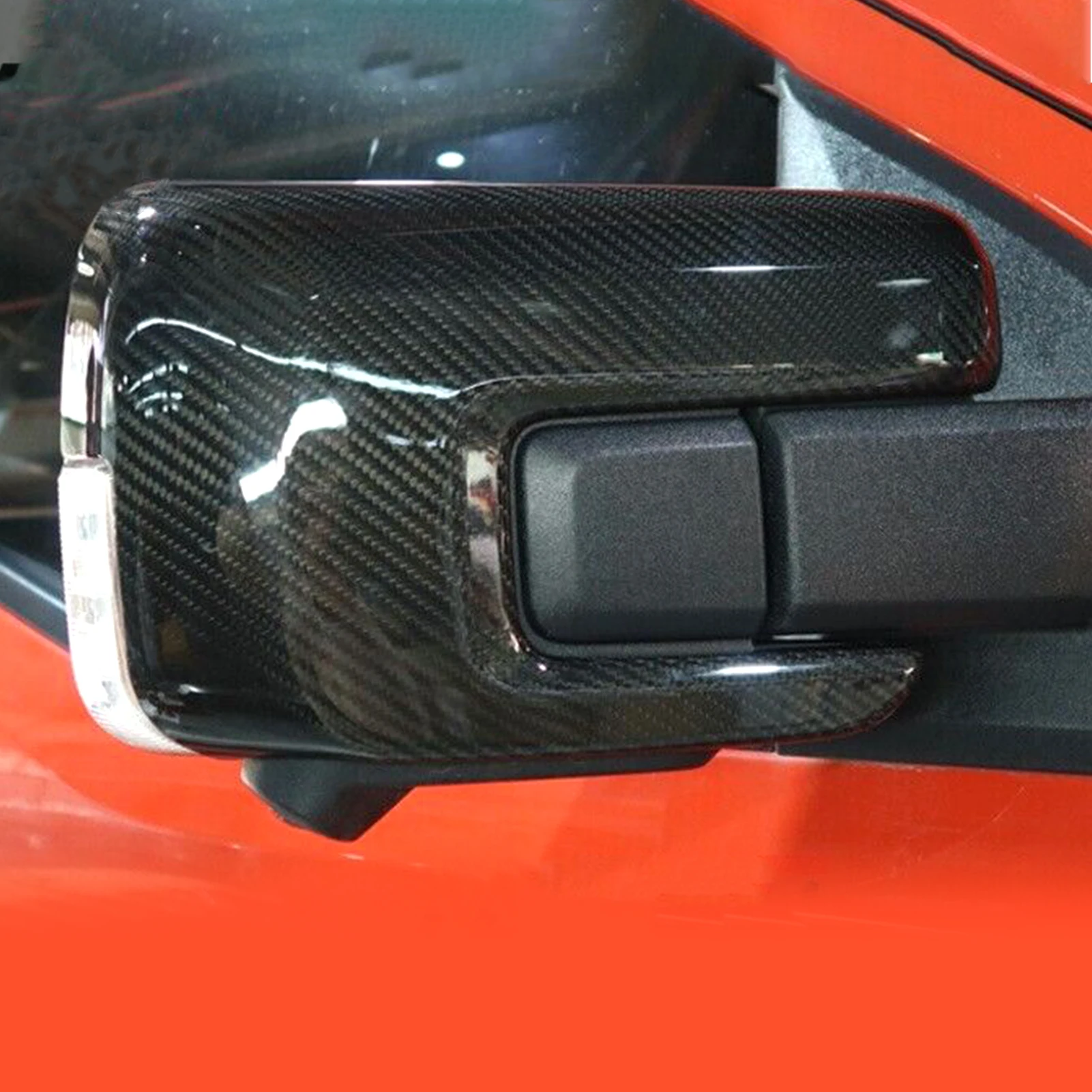 For Ford F150 Raptor 2021-2024 Real Dry Carbon Fiber Rearview Mirror Panel Cover Trim Car Decoration Retrofitting Accessories