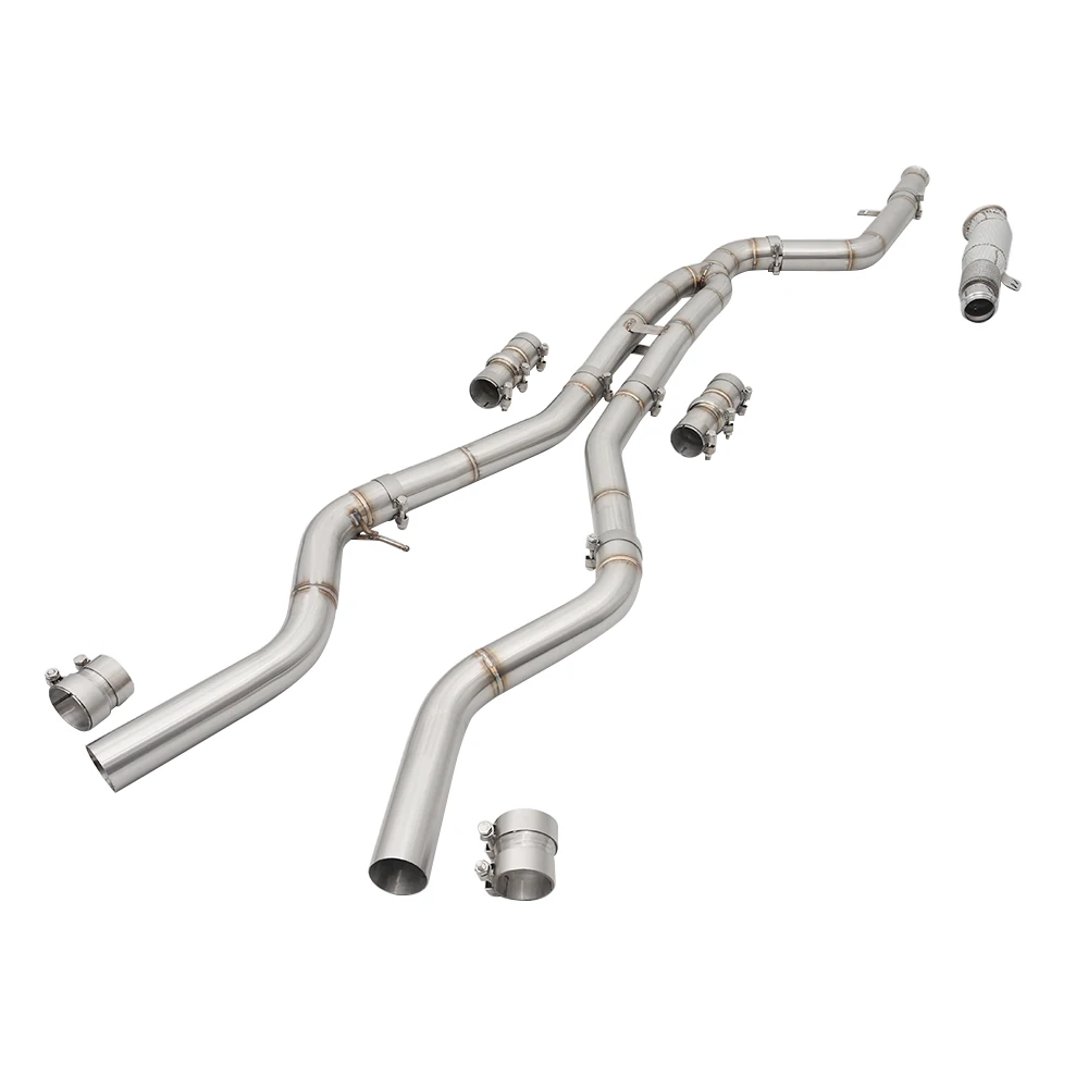 Straight Exhaust Downpipe and Midpipe   Performance Stainless Steel Pipe PX