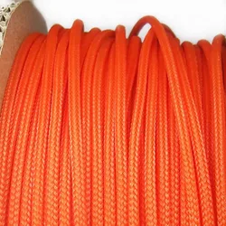 Dia 3-40mm Orange PET Braided Tube Hose Cable Harness Nylon Mesh Sheath Extended Three Woven Encrypted Protection Sleeve
