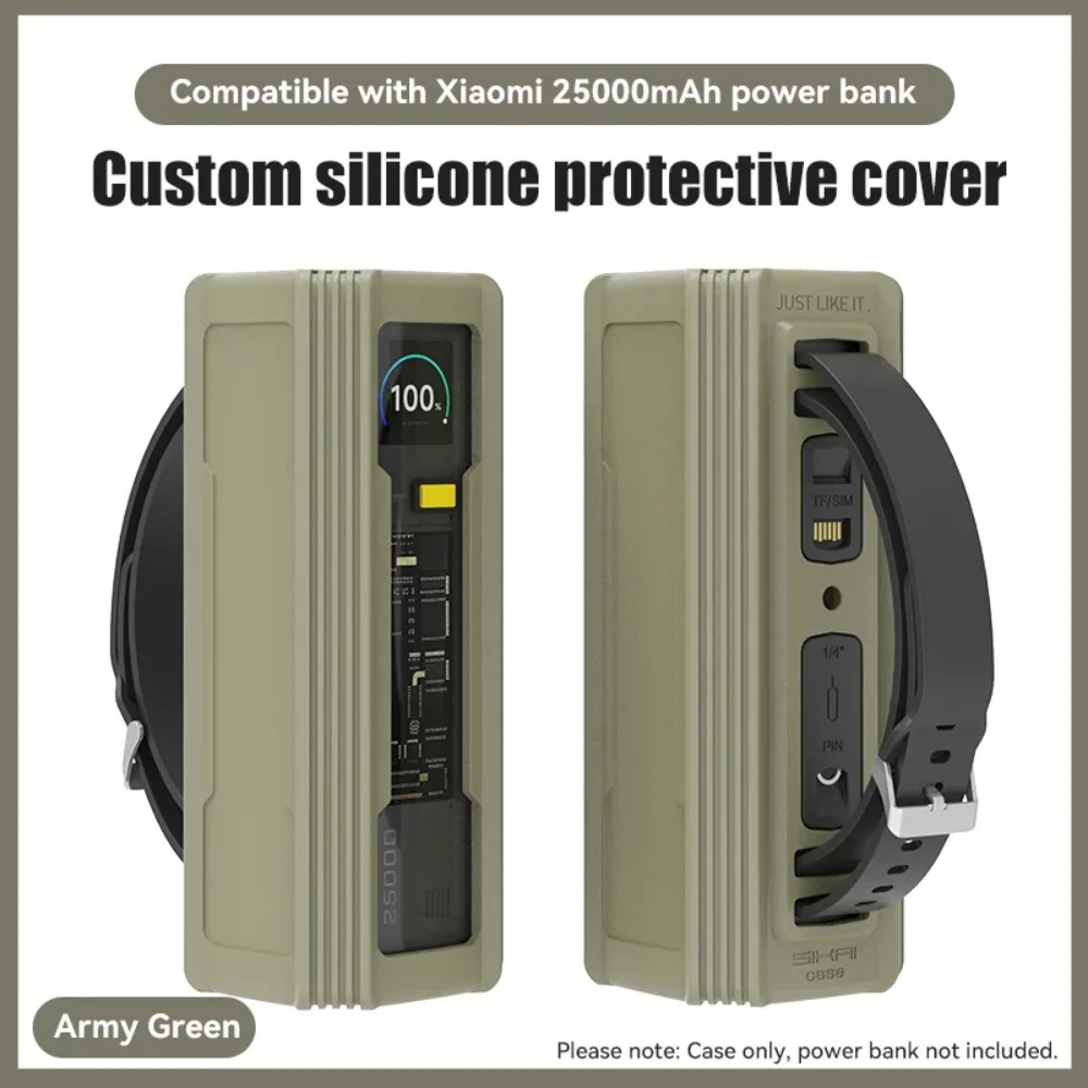 

For Xiaomi Mi 25000mAh 212W Protective SiliconeCase With TF/SM Slots Portable Travel Storage Bag For Explorer Edition Power Bank