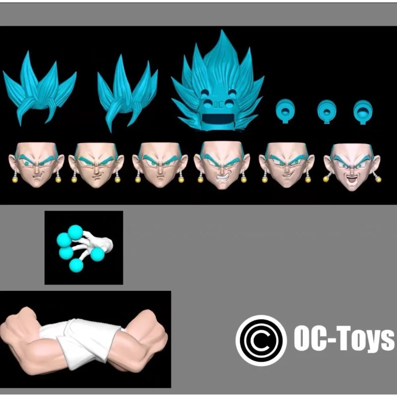 In Magazzino Oc-Toys Dragon Ball Shf Super Saiyan Vegetto Son Goku Vegeta Potara Teste Accessori Anime Action Figure Regali Giocattoli