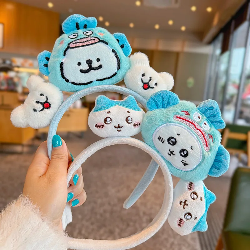 

Kawaii Chiikawa Toy Hairband Sweet Girl Hair Accessories Headband Cartoon Children for Gifts Wide Hair Clip Kid Hair Accessories