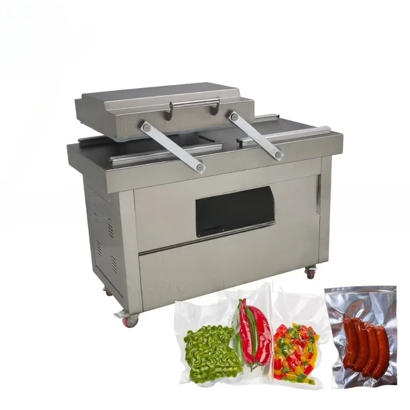 

Bagged double chamber vacuum packagingv