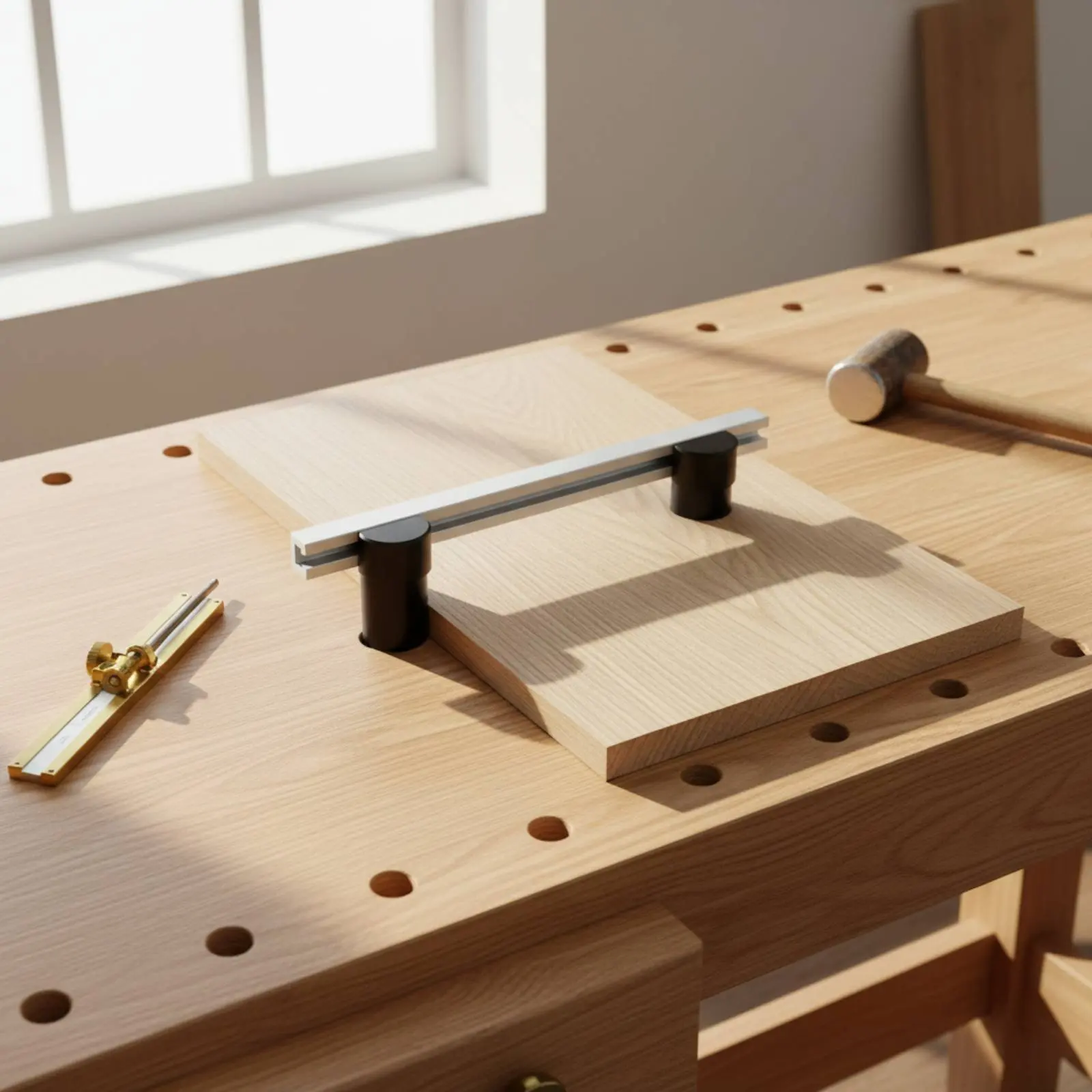 

Carpentry Table Limit Block Rust-Resistant Workbench Bench Dog Stop Instant Release Bench Stop Durable Workshop Tool Aluminum
