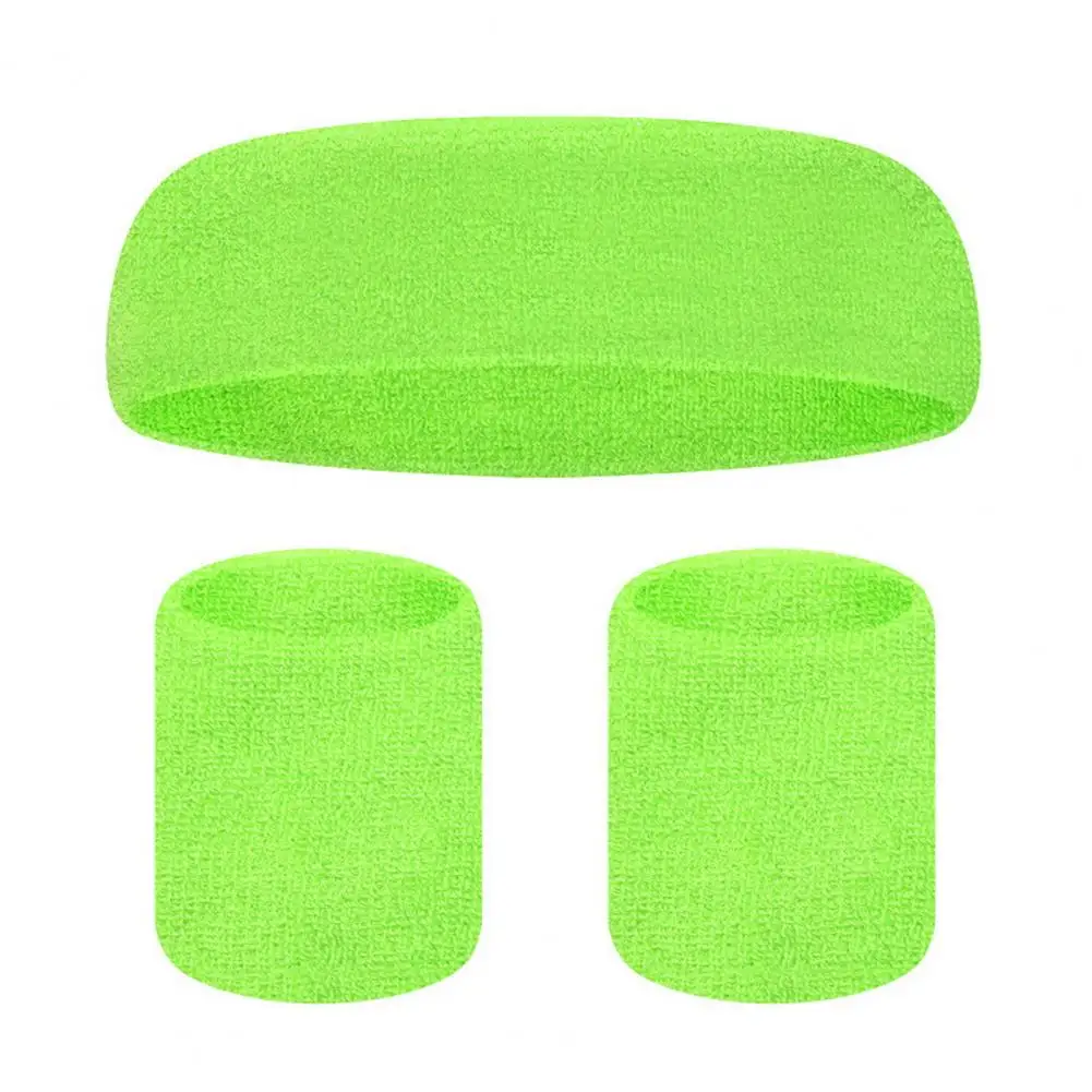 Sweatband Three Piece Set Sports Headband Sports Wristbands Tennis Sweat Bands Wrist Guard Gym Fitness Headband Wristband Set