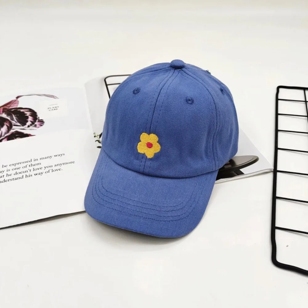 

Lovely Flower Children Baseball Cap 3-5 Years Boy Girl Cotton Baby Sun Hat Solid Color Baby Outdoor Sun Visor