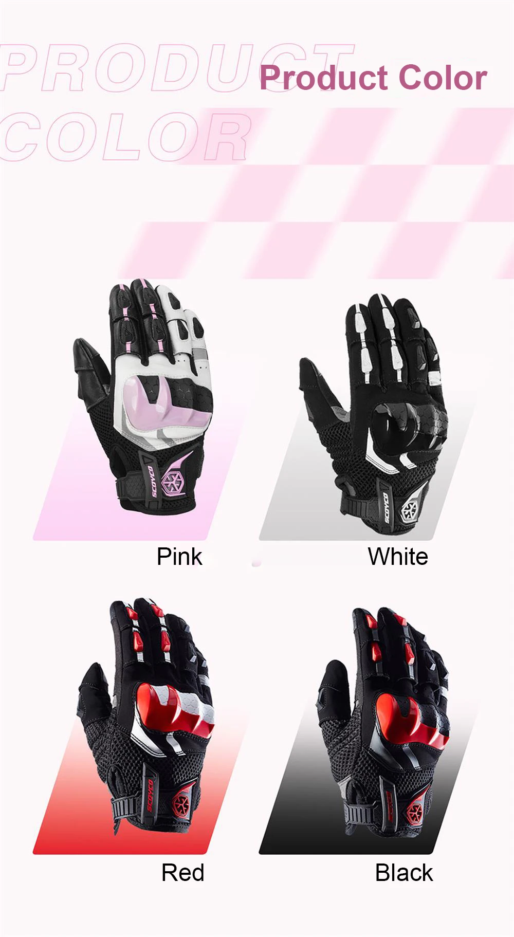 SCOYCO Motorrad Handschuhe Männer Frauen Sommer Atmungsaktive Anti-herbst Luva Motocross Reiten Handschuhe Wasserdichte Moto Touchscreen Guantes – Detail 9