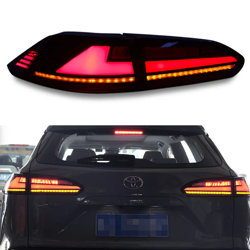 

Car LED Tail Lights For Toyota Corolla Cross 2020 2021 2022 12V Rear Lamp Brake Reverse Sequential Turn Signal Back Indicator