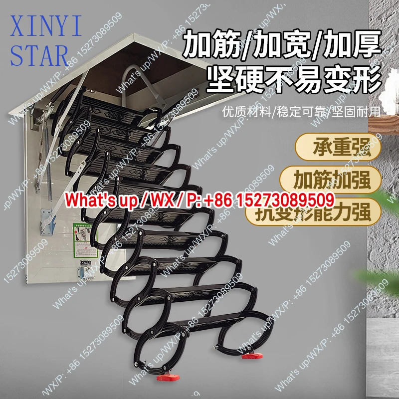 1 piece Household automatic attic retractable stairs electric remote control