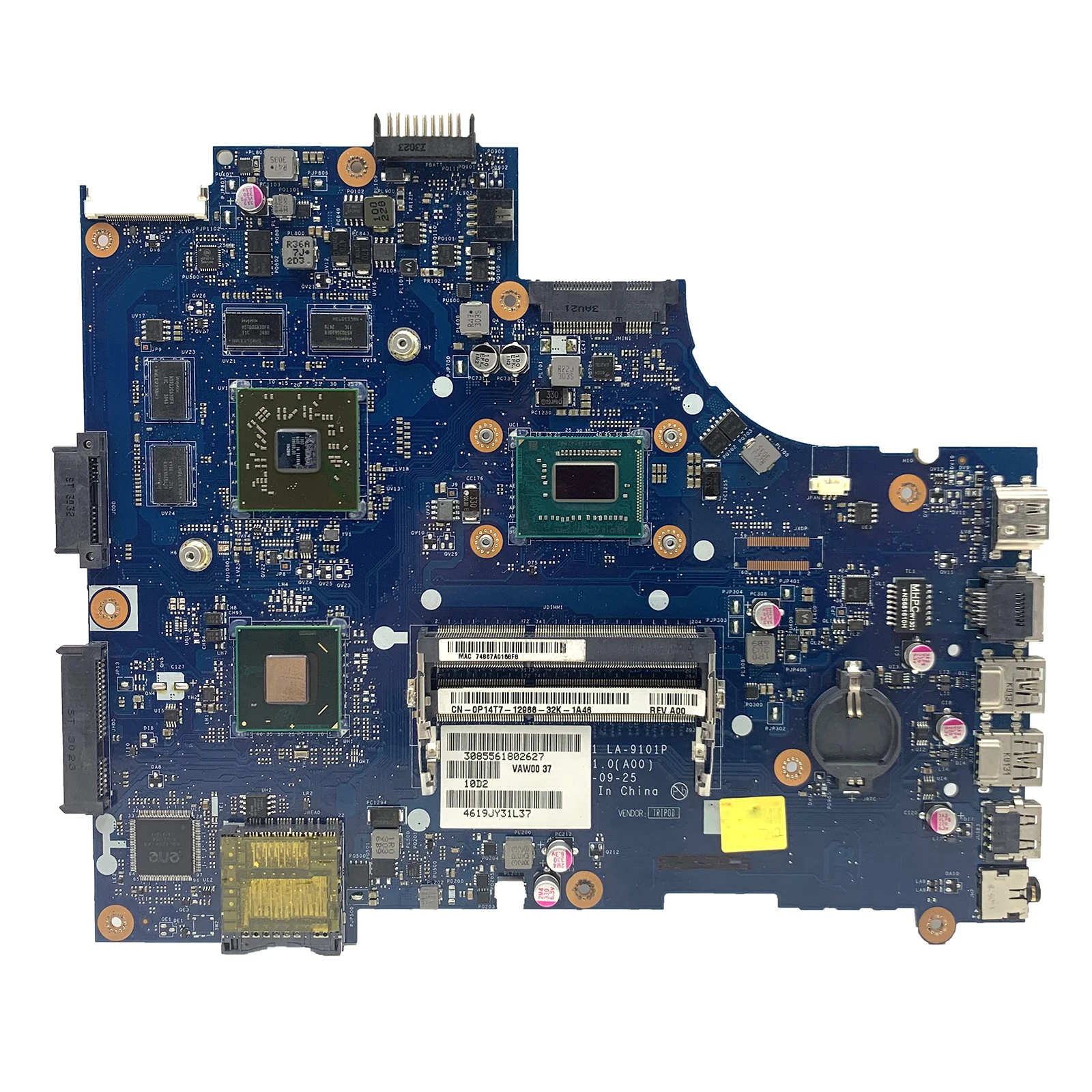 LA-9101P Mainboard For Dell Inspiron 15 3521 2521 5521 Laptop Motherboard With i3 i5 i7 3th Gen CPU DDR3 CN-05YGGX