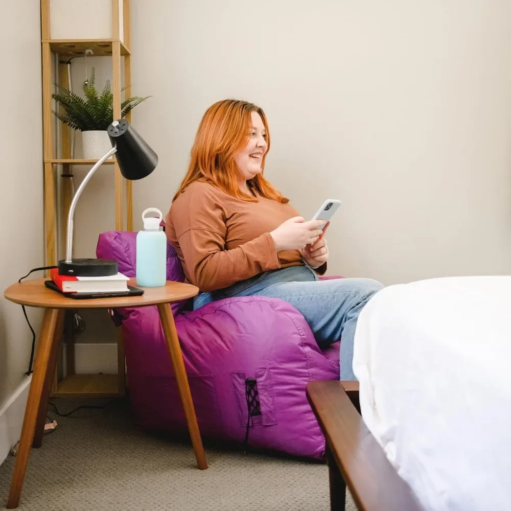 Wohnheim-Sitzsackstuhl mit Getränkehalter und Tasche