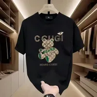 High-End Heavyweight Cotton Printed Short Sleeve T-Shirt Men's Summer New Style Loose Fashion Casual Top Quality Comfortable