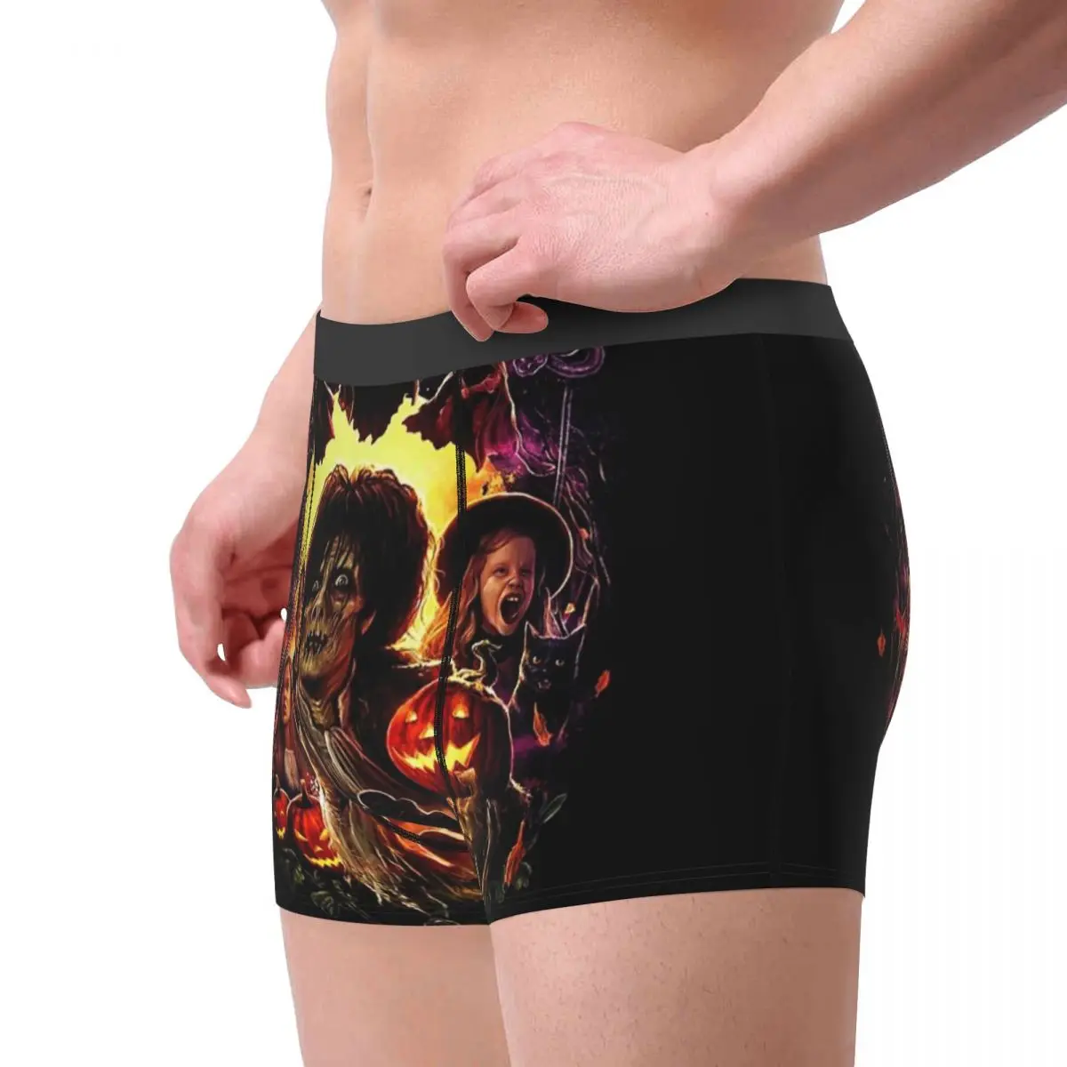 Humor Boxer Halloween Witches Shorts Panties Briefs Man Underwear Comedy Horror Film Soft Underpants for Male S-XXL