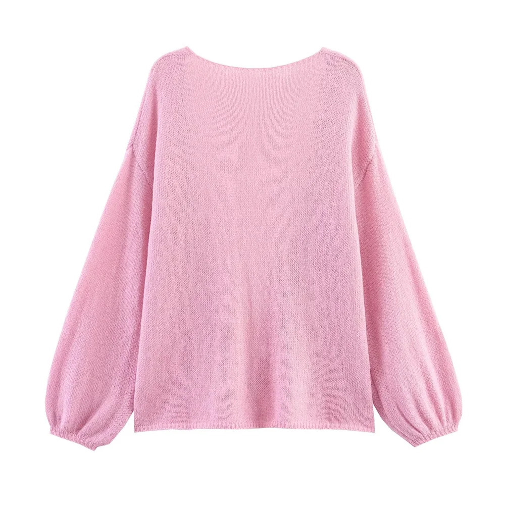 Cardigan tricoté de style européen et américain pour femmes, vêtement à la mode, simple et polyvalent, de couleurs fraîches et propres, nouvelle collection