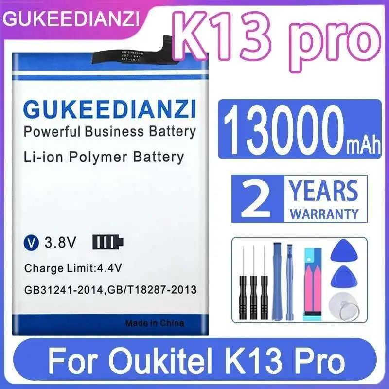 

For Oukitel K13 Pro K13pro Mobile Phone Battery Good Low-Temperature Performance 13000Mah