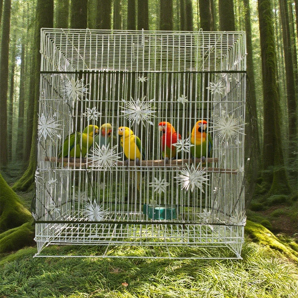 1 PC Parrot Cage Mesh Cover Anti-Fly Feathers Anti-Spill Dustproof Breath Universal Mesh Dust Cover Anti-Mosquito for Bird Cage
