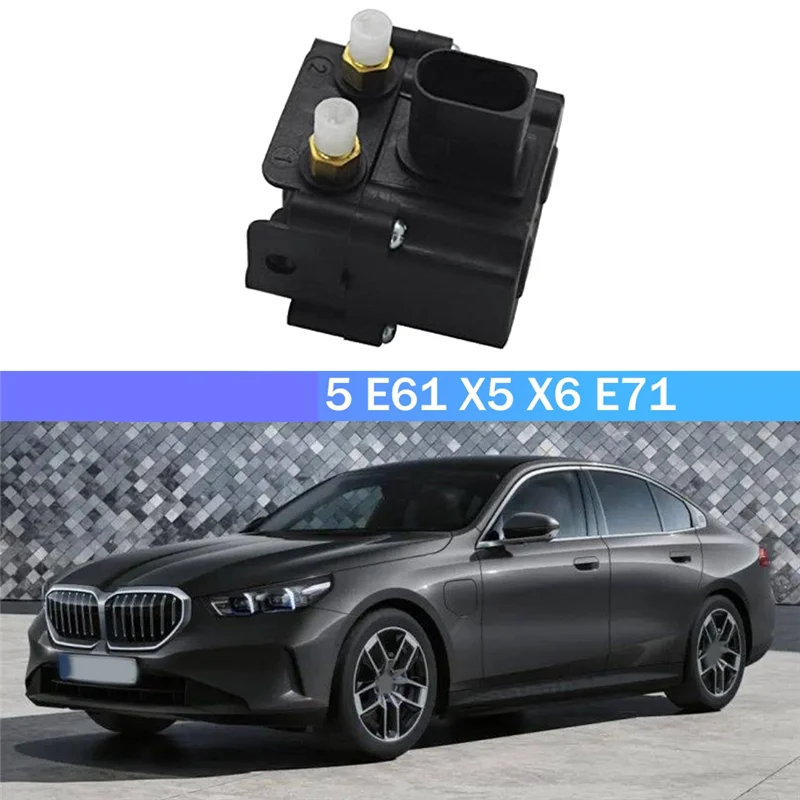 37206789937 37206789938   كتلة صمام الملف اللولبي للتعليق الهوائي لسيارات BMW 5 E61 X5 X6