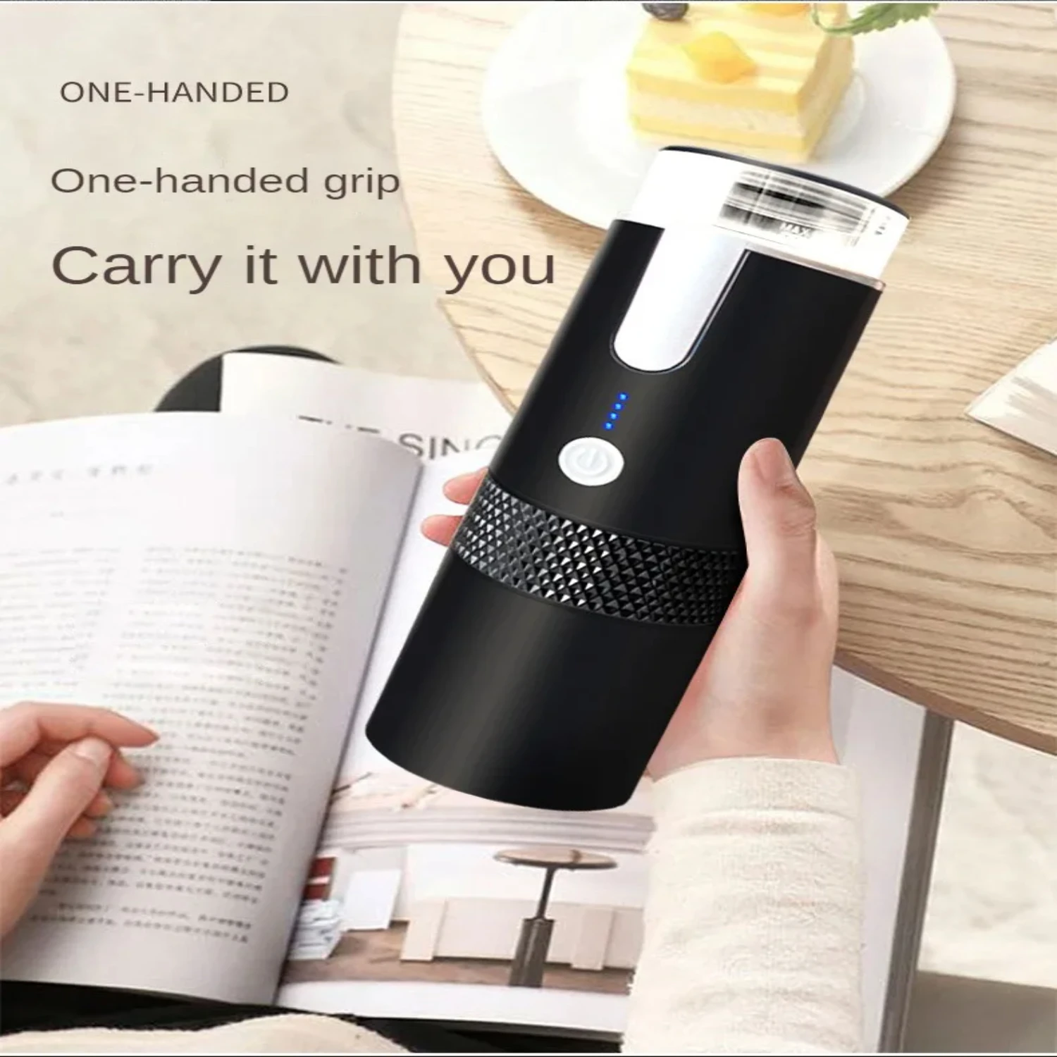 NEW Compact Portable Wireless American Espresso Capsule Coffee Maker: Mini Car Outdoor Brewing Solution for On-the-Go Brewing Ex