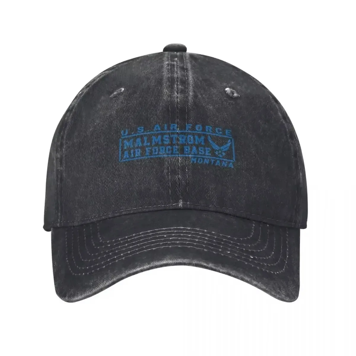 Malmstrom Air Force Base Baseball Cap Unisex Washed Cotton Denim Cap for All Seasons
