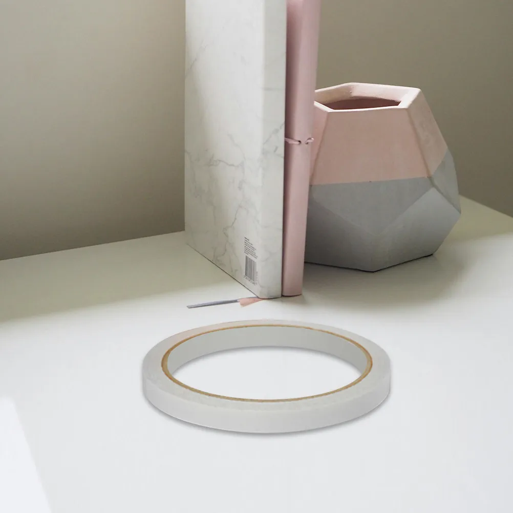10Pcs 0.5x800cm Reliable Double Sided Adhesive Tape Smooth Surface Adhesion Cut to Size for Craft Projects Office School