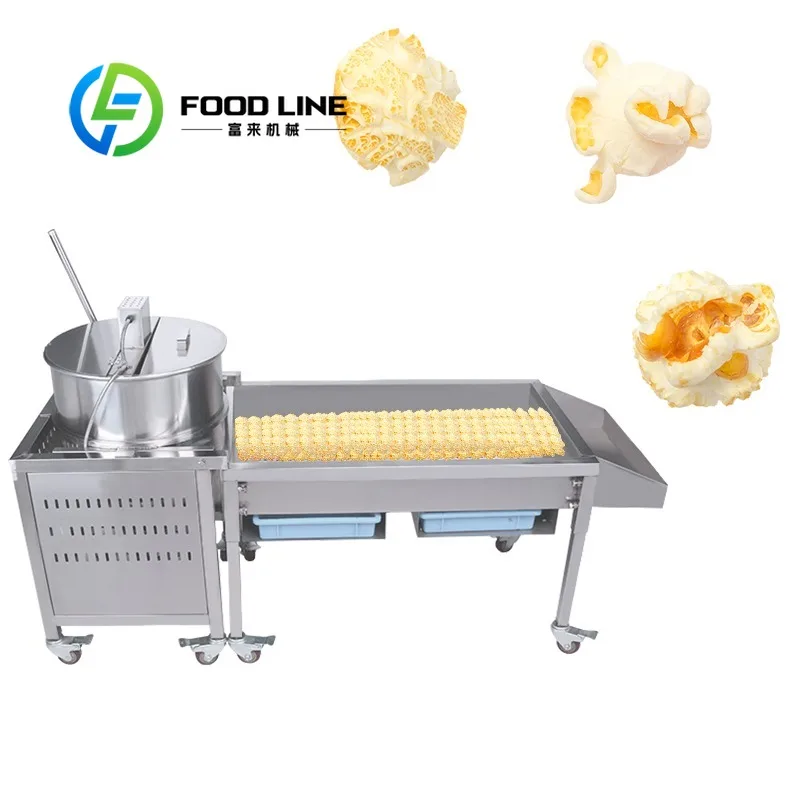 Caramel Popcorn Making Machine Thickened Stainless Steel Pot Resists High Temperature Corrosion For Extended Commercial Service