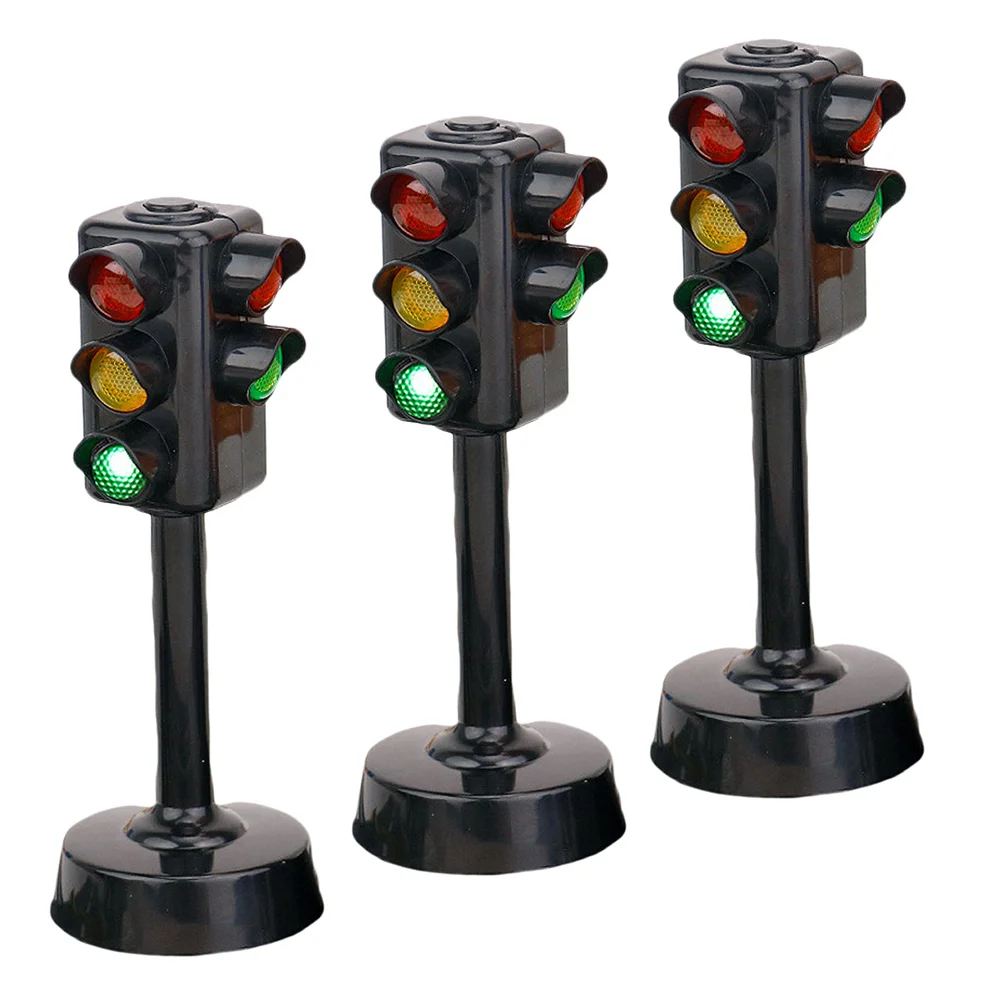 

3 Pcs Marker Lights Toy Traffic Child Train Boys Car Toys for Kids Plastic Children Early Education