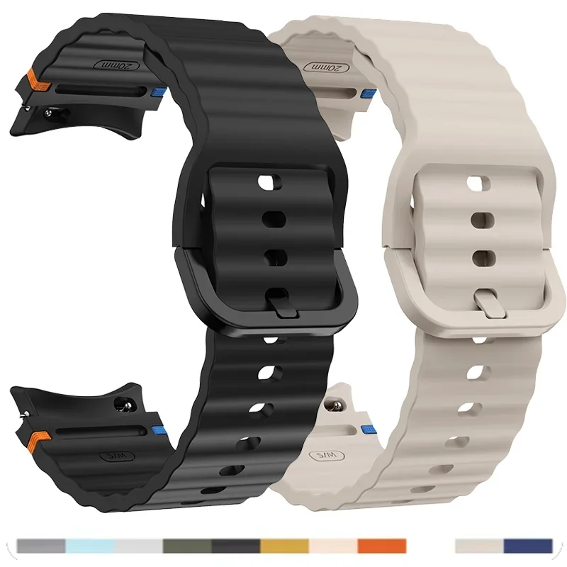 

Original Silicone band for Samsung Watch 7 6 5 pro 44mm 40mm 45mm FE Sport Bracelet For Galaxy Watch 6Classic 43mm 47mm Strap