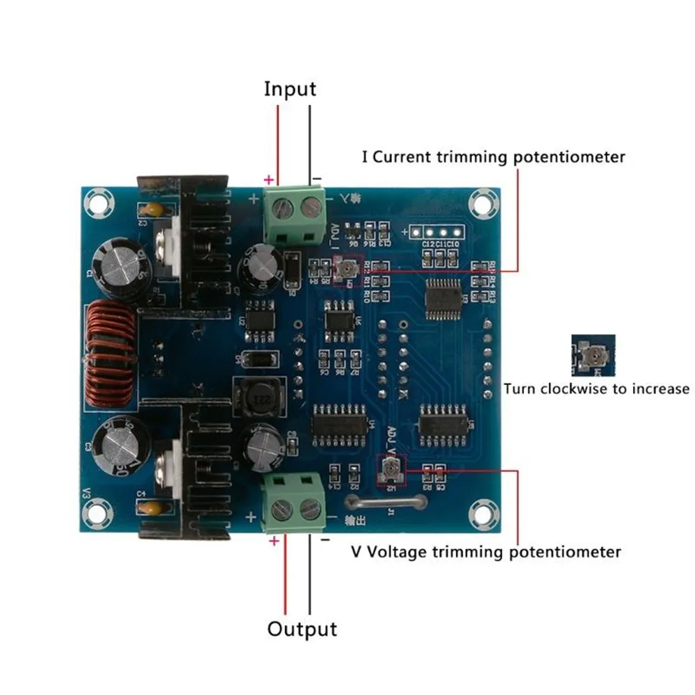 200W 8A Step Down Buck Converter LED Digital Voltmeter Ammeter DC-DC 4-40V to 1.2-36V Power Module XL4016 Voltage Regulator