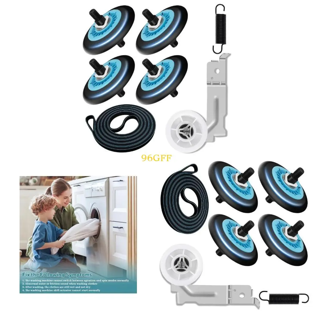 96GF Dryer Belt Wheel Drum Replacement Package Includes Spring Screw And Installation Guide For Consistent Models
