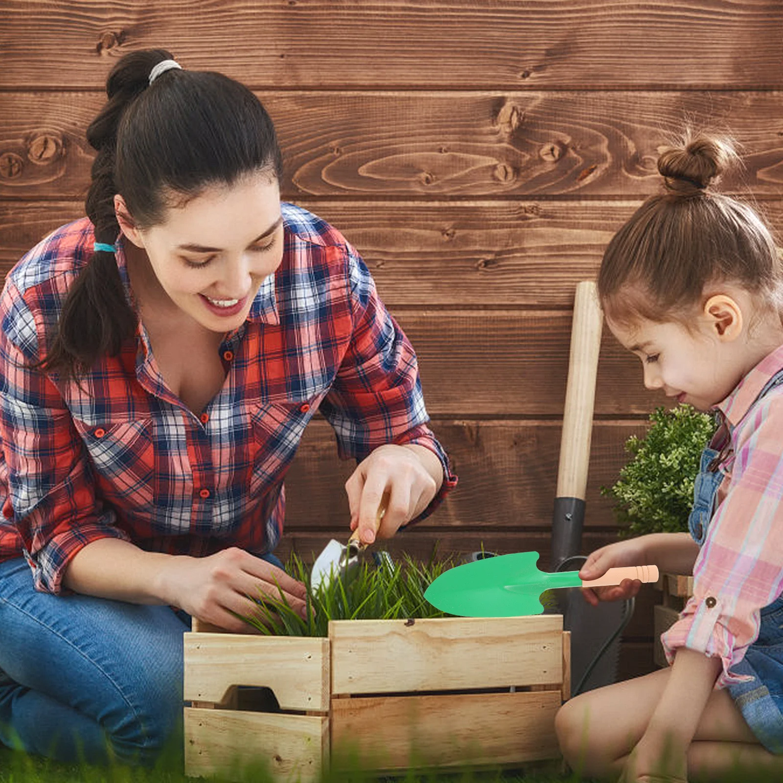 

10Pcs Garden Trowels Small Wooden Handle Iron Durable Planting Spades Suitable for Flower Vegetable Soil Loosening Gardening
