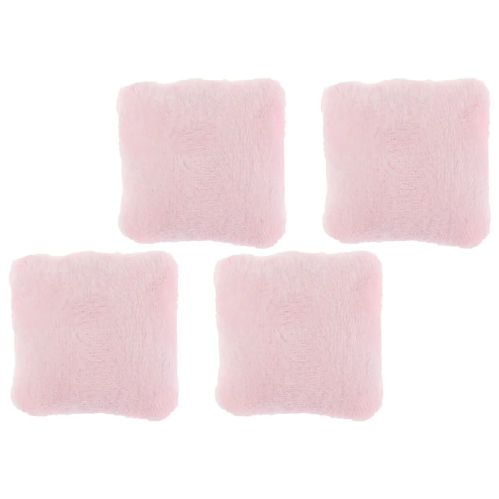 4 Pcs Dollhouse Accessories Mini Pillow Pillows Fake Couch Toy Sofa Furniture Tiny