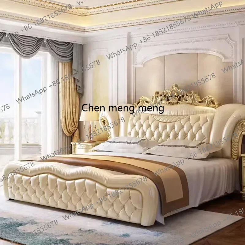 

Luxury Wooden Bed Castle Girls Full Princess Massage Bed King Size Bedroom Frame Double Modern Safe Cama Lounge Suite Furniture